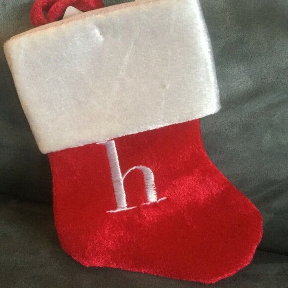 NWT Mini Christmas Stocking Monogram Letter - Pick a letter - Picture 3 of 5